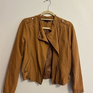 Staccato Tan Faux Leather Moto Jacket
